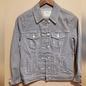 Pin Striped Jean Jacket